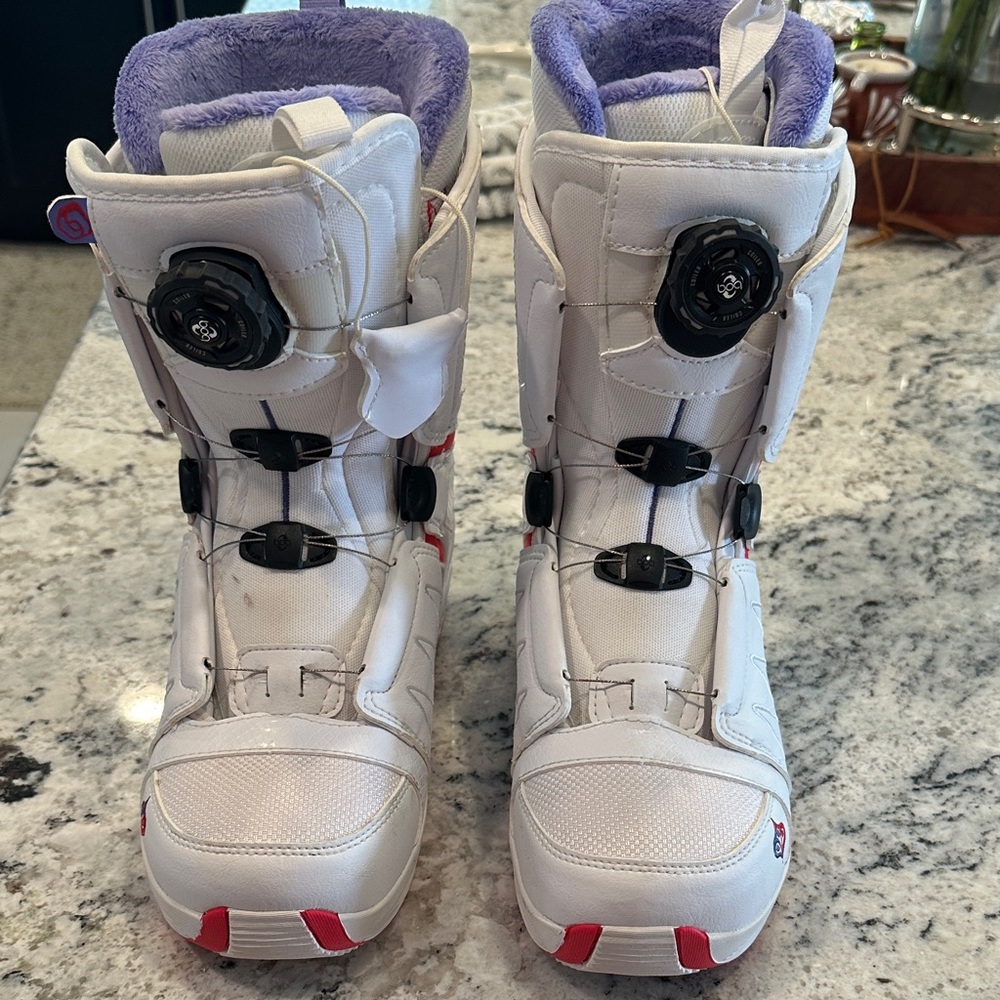 Salomon Pearl Boa Women's Snowboard Boots - White and Lavender